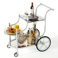thumbnail image 1 of Gymax Bar Cart 3-Tier Home Bar Serving Cart on Wheels w/ Mirrored Shelves, 1 of 9