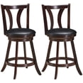 thumbnail image 1 of Gymax Bar Stool with 360-Degree Swivel, Black, Set of 2, 1 of 10