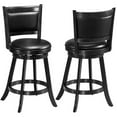 thumbnail image 1 of Gymax Bar Stool with Swivel 360-Degree, Black, Set of 2, 1 of 10