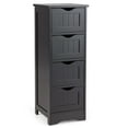 thumbnail image 1 of Gymax Bathroom Floor Cabinet Free Standing Storage Side Organizer W/4 Drawers Espresso, 1 of 9