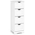 thumbnail image 1 of Gymax Bathroom Floor Cabinet Freestanding Narrow Side Storage Organizer w/ 4 Drawers, 1 of 6