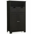 thumbnail image 1 of Gymax Bathroom Floor Cabinet Wooden Storage Organizer w/Drawer Doors Espresso, 1 of 10