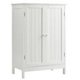 thumbnail image 1 of Gymax Bathroom Floor Storage Cabinet Double Door Kitchen Cupboard Shoe Cabinet White, 1 of 7