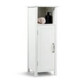 thumbnail image 1 of Gymax Bathroom Floor Storage Cabinet Free Standing w/ Single Door Adjustable Shelf, 1 of 9
