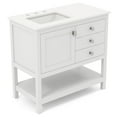 thumbnail image 1 of Gymax Bathroom Vanity Unit w/ Basin w/ Extra Wide Granite Countertop Ceramic Sink, 1 of 10