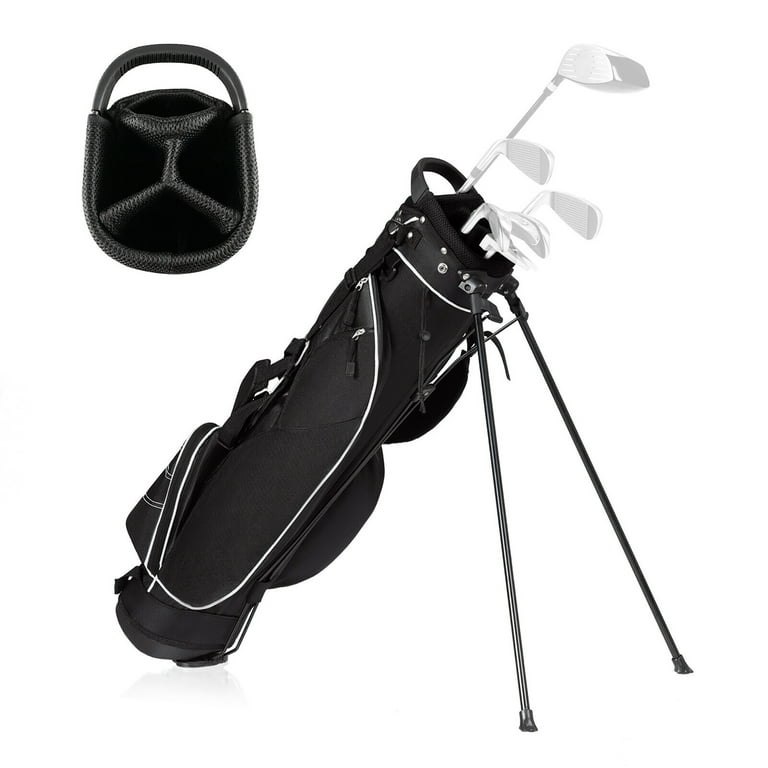 Gymax Golf Stand Bag: Lightweight Carrier with Divider Tubes and