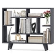 thumbnail image 1 of Gymax Bookshelf Geometric Bookcase w/ Anti-Tipping Kit Storage Shelving Unit Black, 1 of 10