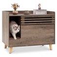 thumbnail image 1 of Gymax Cat Litter Box Enclosure Hidden Litter Box Furniture w/ Flip-down Opening Door, 1 of 10