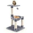 thumbnail image 1 of Gymax Cat Tree Multi-Level Cat Tower w/ Scratching Posts & Cat Hammock Grey, 1 of 10