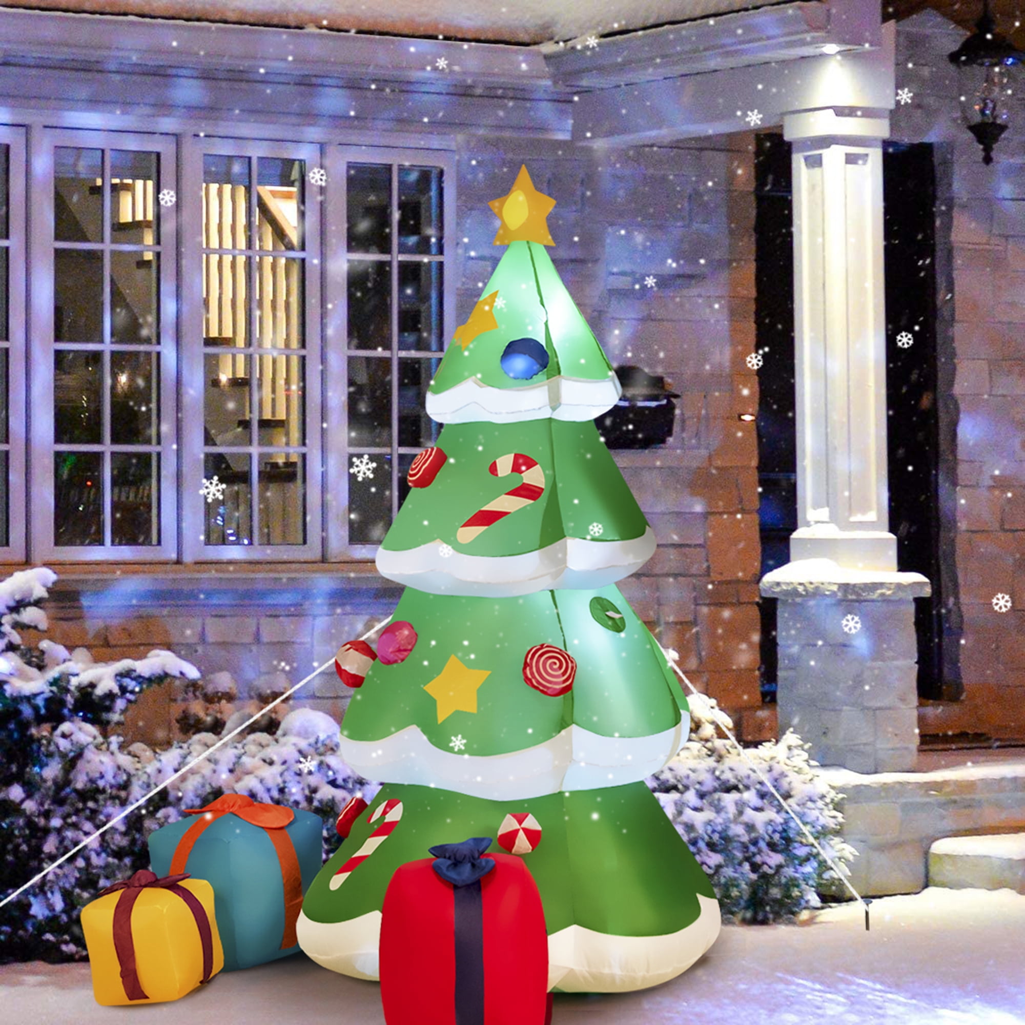 Gymax Christmas Tree Yard Inflatable, with Gift Boxes 6' - Walmart.com