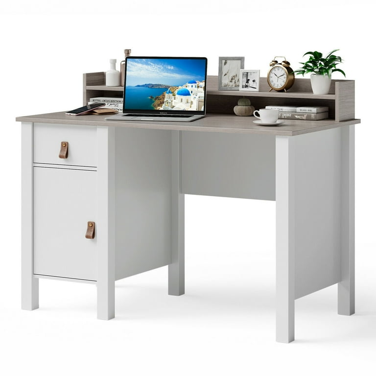 Gymax Computer Desk Home Office Writing Workstation w Drawer