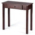thumbnail image 1 of Gymax Console Table with Drawer Entryway Hallway Accent Wooden Table Espresso, 1 of 9