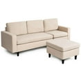 thumbnail image 1 of Gymax Convertible L-shaped Sectional Sofa Couch w/ Cushion Beige, 1 of 8