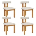 thumbnail image 1 of Gymax Dining Chair Set of 4 Upholstered Kitchen Chair w/ Padded Seat & Curved Backrest, 1 of 9