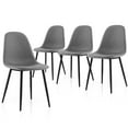 thumbnail image 1 of Gymax Dining Chairs Set of 4 Upholstered Fabric Chairs W/Metal Legs for Living Room Grey, 1 of 9