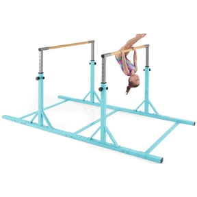 Gymax Double Horizontal Bars w/13-Level 33''-57'' Adjustable Heights & Adjustable Width