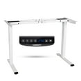 thumbnail image 1 of Gymax Electric Sit Stand Desk Frame Dual Motor Standing Desk Base w/ Cable Tray White, 1 of 10