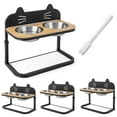 thumbnail image 1 of Gymax Elevated Pet Feeder w/ 2 Stainless Steel Cat Food & Water Bowls, 1 of 10