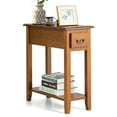 thumbnail image 1 of Gymax End Table Bedside Sofa End Table Narrow Nightstand w/Drawer, 1 of 10