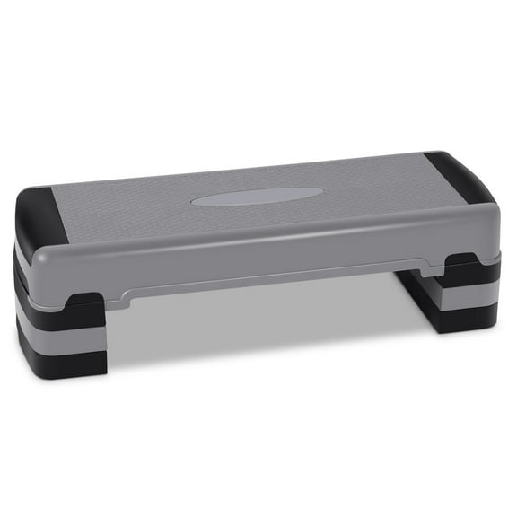 Gymax Exercise Aerobic Step Adjustable Height Step Platform w/ 4 Removable Risers