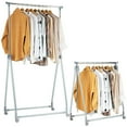 thumbnail image 1 of Gymax Extendable Clothing Garment Rack Heavy Duty Foldable Clothes Rack W/Hanging Rod, 1 of 10