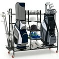 thumbnail image 1 of Gymax Extra Large Golf Bag Storage Organizer for Garage Fits 2 Golf Bags & Accessories, 1 of 10