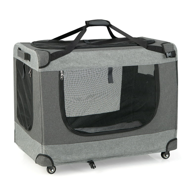 OUHOU Dog Soft-Sided Carriers, Collapsible Dog Crates for Large Dogs,  Portable Travel Dog Crate, Folding Soft Dog Crate, 30x18x18 Dog Carrier