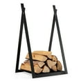 thumbnail image 1 of Gymax Firewood Rack Fireplace Wood Holder Storage Log Holder with Raised Base, 1 of 9