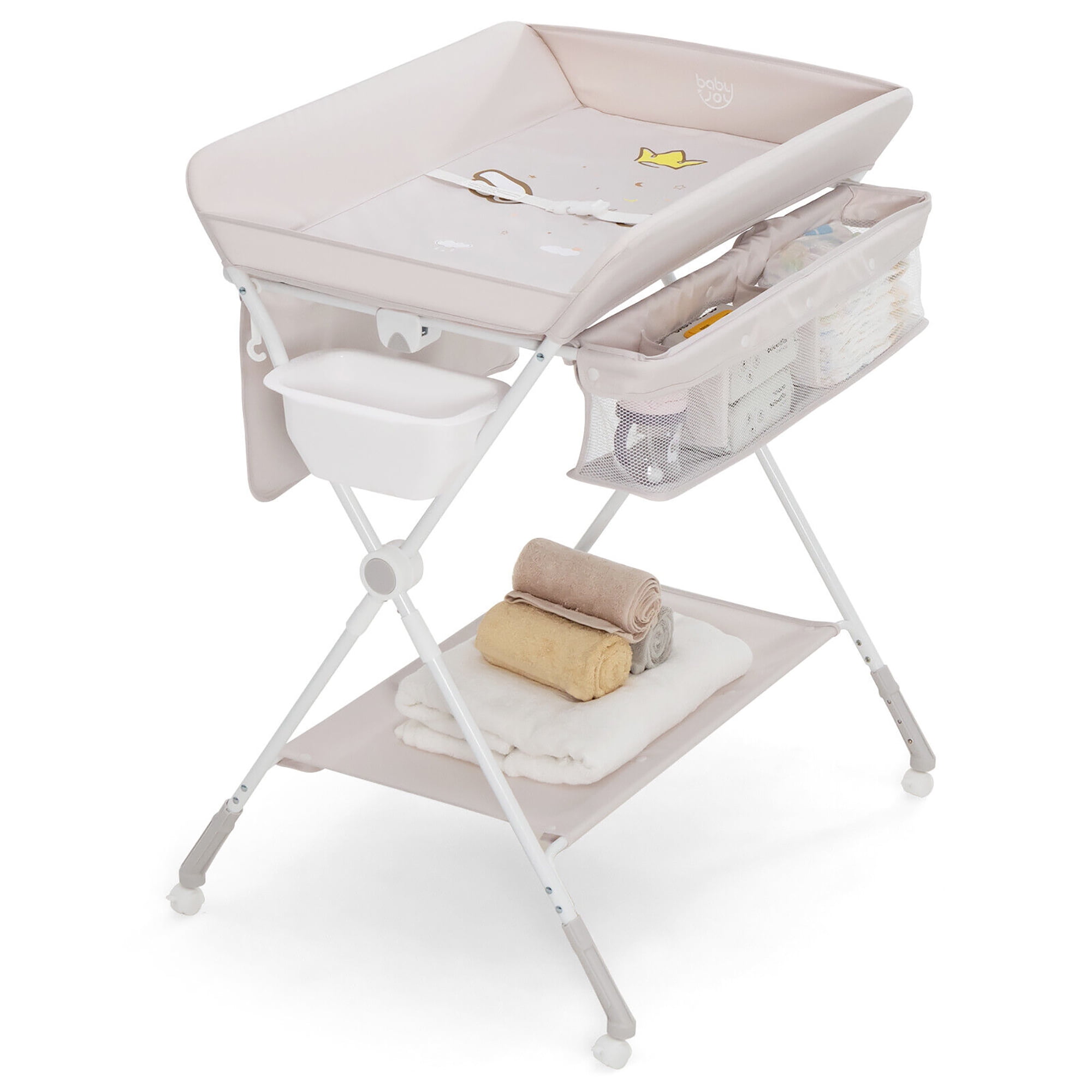 Gymax Foldable Baby Changing Table Infant Newborn Nursery