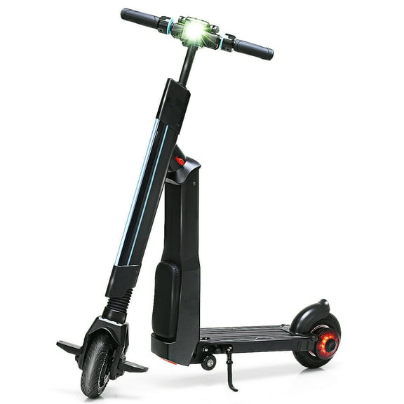 Gymax Foldable Electric Bike Double Use Scooter Kick Scooter w/ Adjustable Height