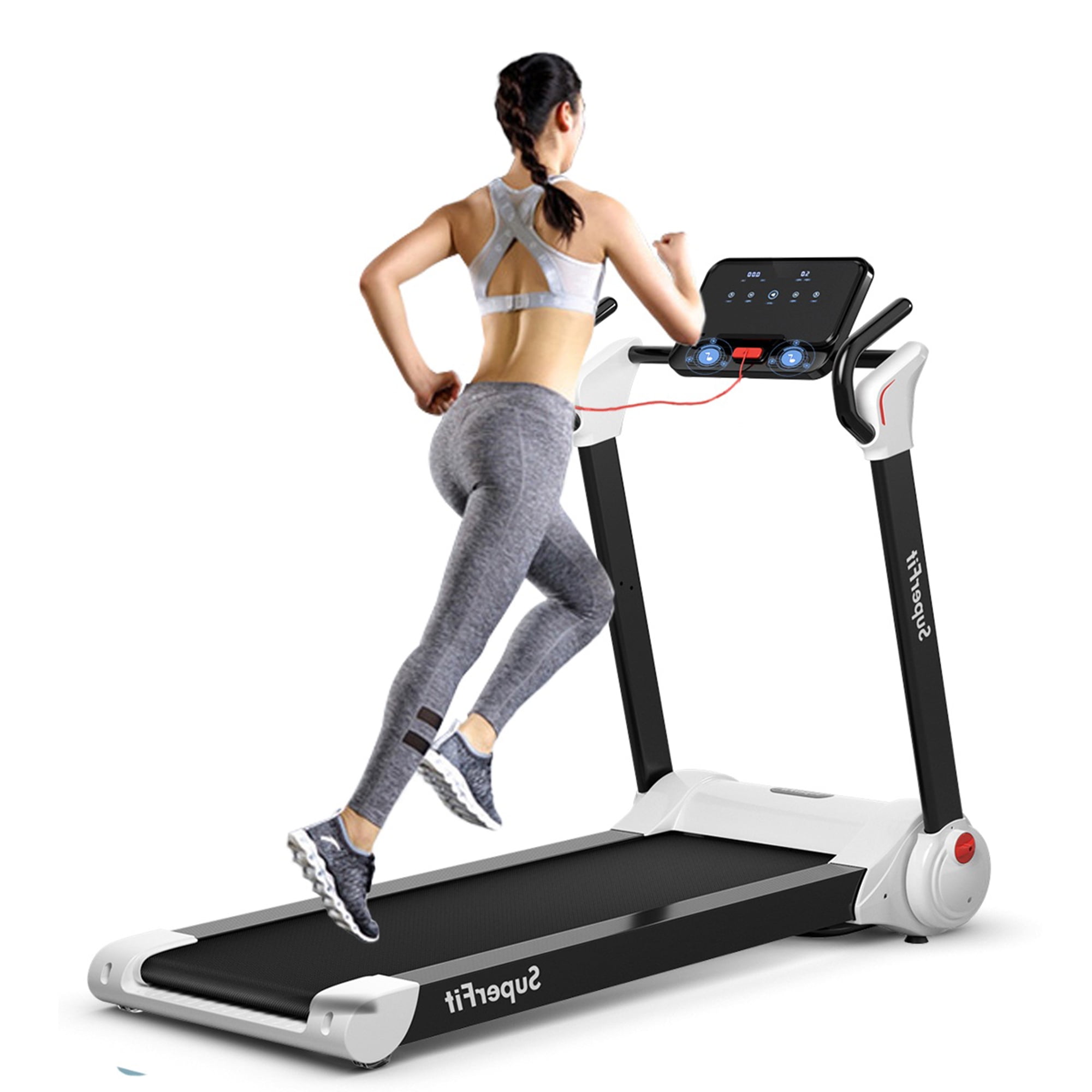Gymax Folding 2.25HP Electric Treadmill Running Machine w/ LED Display ...