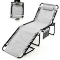 thumbnail image 1 of Gymax Folding Chaise Lounge Chair Adjustable Beach Chair w/ Comfortable Headrest, 1 of 9