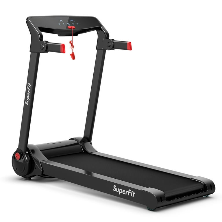 Gymax Folding Electric Treadmill 3.0 HP Exercise Running Machine with App Control Red