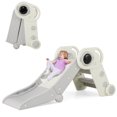 thumbnail image 1 of Gymax Folding Freestanding Toddler Slide for Toddlers Age 18+ Months w/ Climber Indoor Gray, 1 of 10