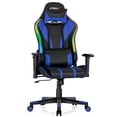 thumbnail image 1 of Gymax Gaming Chair Adjustable Swivel Computer Chair w/ Dynamic LED Lights Blue, 1 of 10