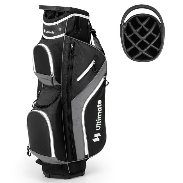 Gymax Golf Cart Bag Lightweight Golf Club Bag w/ 14 Way Dividers Top