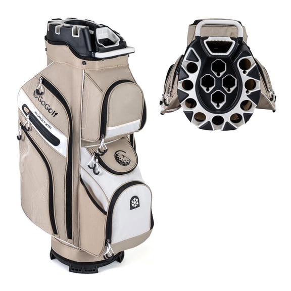 Gymax Golf Cart Bag Molded Lock Top Golf Bag w/14-Way Full Length Dividers 11 Pockets