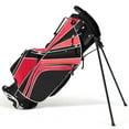 thumbnail image 1 of Gymax Golf Stand Bag 6 Way Divider Golf Carry Bag w/ Straps & 7 Storage Pockets Red, 1 of 10