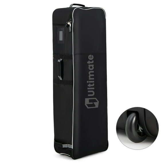 Gymax Golf Travel Bag Portable Foldable Soft-Sided Oxford Fabric w/ Zipper on Wheels