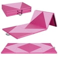 thumbnail image 1 of Gymax Gymnastics Gym Mat 4-Panel Folding Lightweight Gymnastics Tumbling Mat w/ Hook, 1 of 10