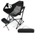thumbnail image 1 of Gymax Hammock Camping Chair w/ Retractable Footrest & Carrying Bag for Camping Picnic Black, 1 of 10