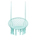 thumbnail image 1 of Gymax Hammock Chair Hanging Cotton Rope Macrame Swing Chair Indoor Outdoor Turquoise, 1 of 8