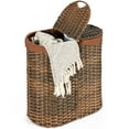 thumbnail image 1 of Gymax Handwoven Laundry Hamper Laundry Basket w/2 Removable Liner Bags Brown, 1 of 10