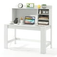 thumbnail image 1 of Gymax Home Office Computer Desk Study Table Writing Workstation Hutch Cable Hole White, 1 of 10