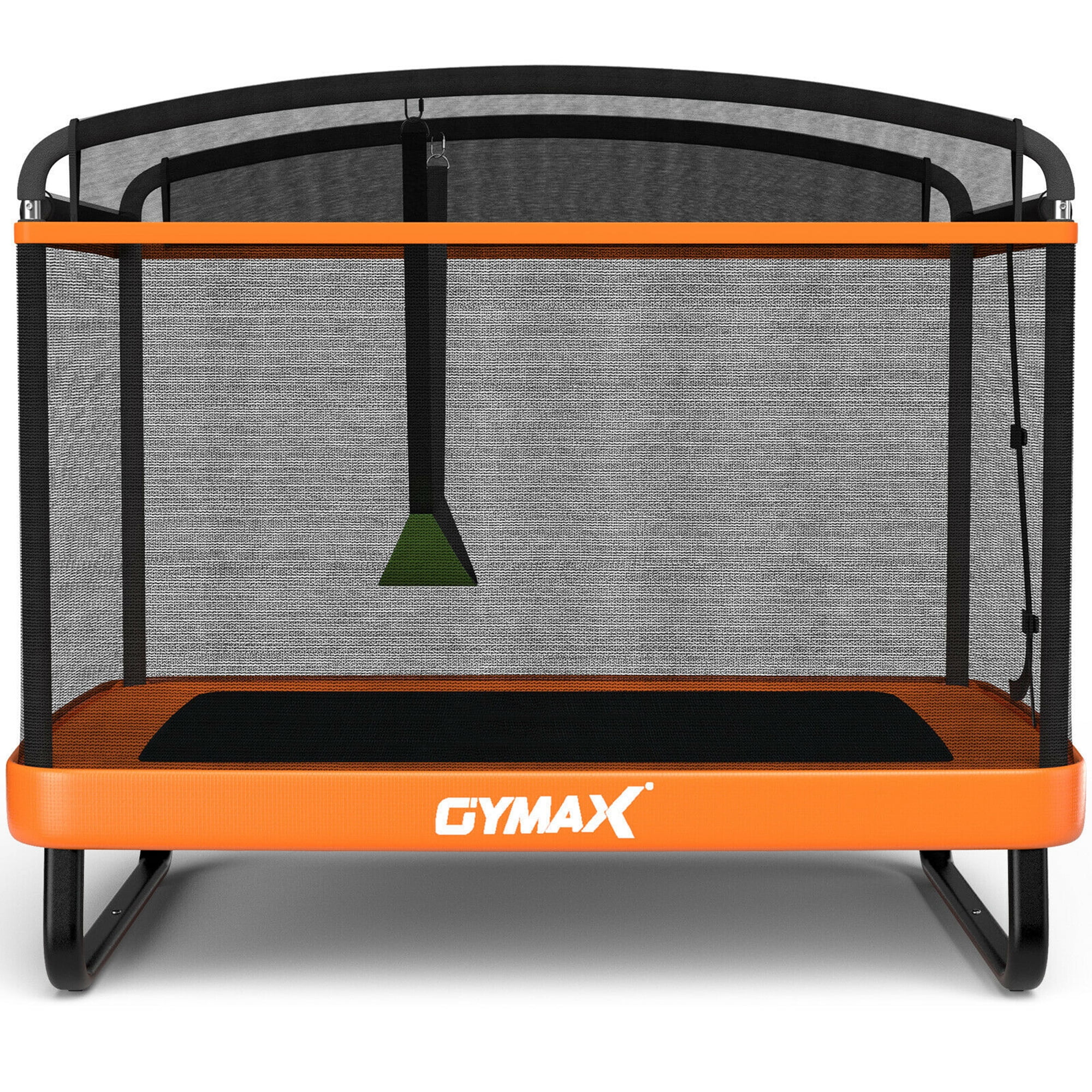 Gymax Indoor/Outdoor 6FT Kids Recreational Trampoline W/Swing Safety Enclosure Orange