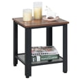 thumbnail image 1 of Gymax Industrial End Table 2-Tier Side Table W/Storage Shelf Rustic Sofa Table Black, 1 of 9