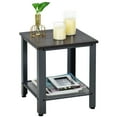 thumbnail image 1 of Gymax Industrial End Table 2-Tier Side Table W/Storage Shelf Rustic Sofa Table Silver, 1 of 9