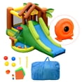 thumbnail image 1 of Gymax Inflatable Bounce House Jungle Jumping Bouncer Double Slides Park w/ Blower, 1 of 10