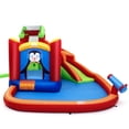 thumbnail image 1 of Gymax Inflatable Slide Bouncer and Water Park Bounce House Splash Pool Water Cannon, 1 of 10
