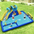 thumbnail image 1 of Gymax Inflatable Water Slide Climbing Bounce House Splash Pool with 735W Blower, 1 of 10